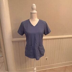 Women's light blue Grey’s Anatomy,  Professional Wear by Barco, Emma top, size S